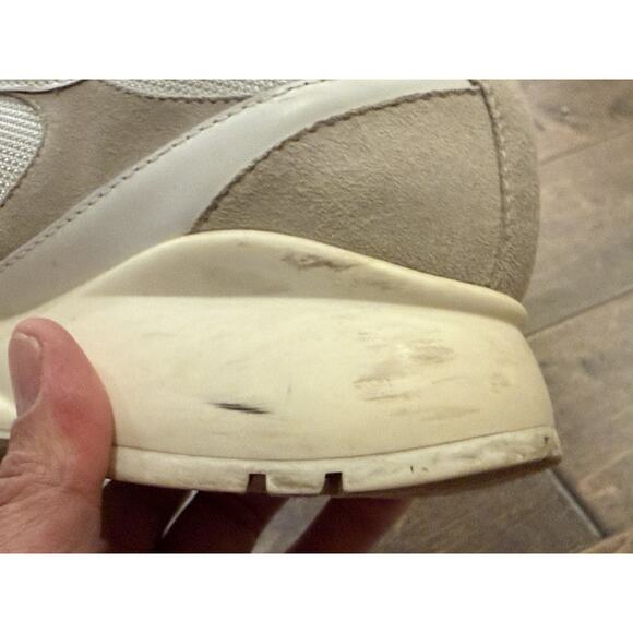 Jimmy Choo Womens Optical White Suede Landon Onss Sneakers Shoes Size 38 - Picture 14 of 15